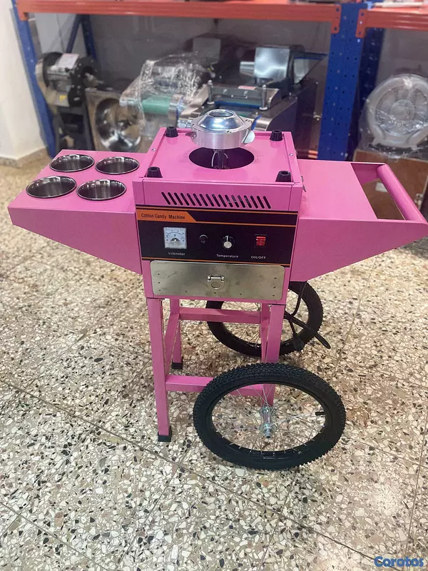 equipos profesionales - Maquina electrica de algodon de azucar con carrito 6