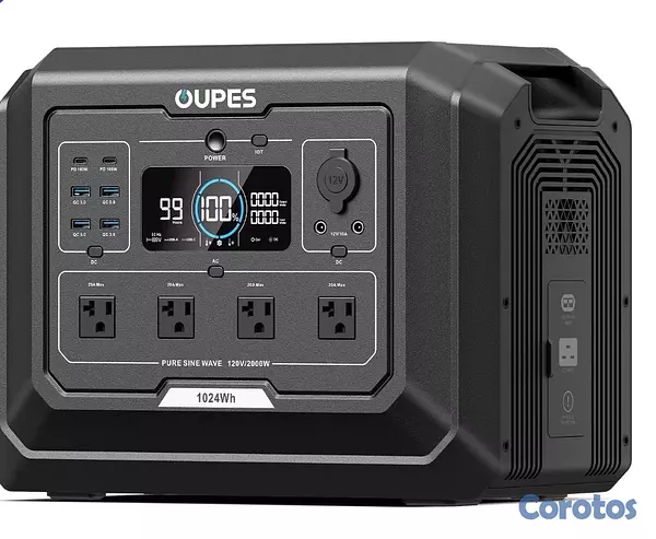 plantas e inversores - OUPES 1024Wh Mega 1 Portable Power Station 2000W  3