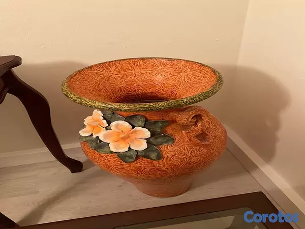 decoración y accesorios - Florero grande naranja  2