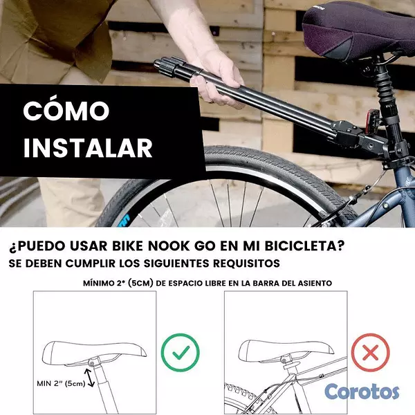 bicicletas y accesorios - Soporte Vertical para Bicicletas Bike Nook Go 2