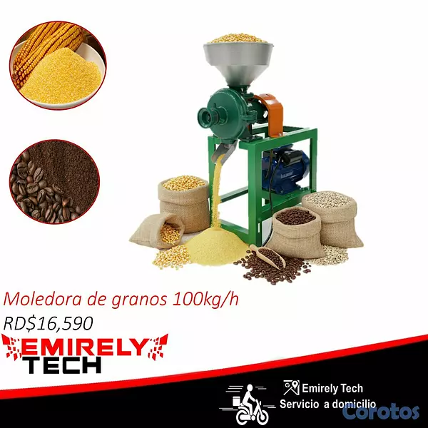 equipos profesionales - Moledora tritura molino de granos secos de 100kg c 1