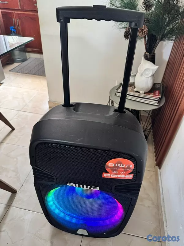 camaras y audio - Bocina Aiwa Bluetooth 15” Recargable con Micrófono y Radio FM 3