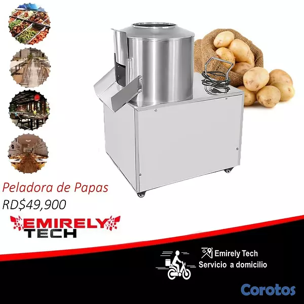 equipos profesionales - Maquina peladora lavadora de papa molino pelador industrial de papa zanahoria 1