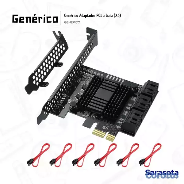accesorios para electronica - Genérico Adaptador PCI a Sata (X6)