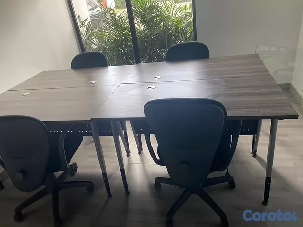 articulos de oficina - 4 mesas de oficina con sus sillas  2