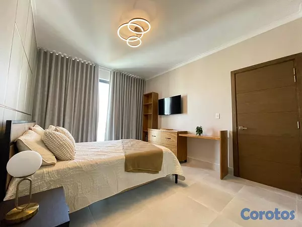 apartamentos - Apartamento de una habitacion en alquiler amueblado en Piantini 8