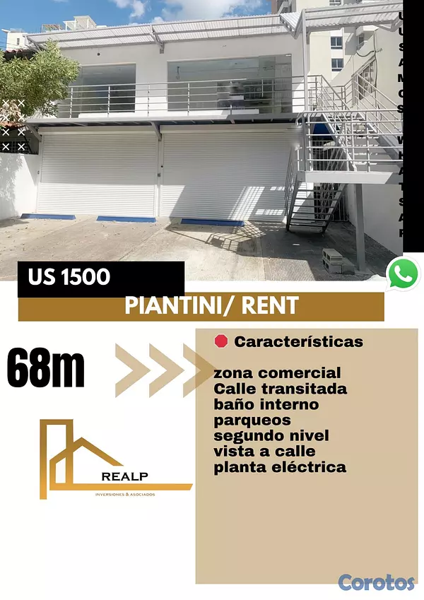 oficinas y locales comerciales - Alquiler local en Piantini 1