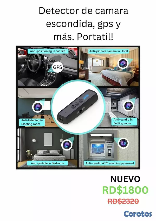 otros electronicos - Detector de gps y camara $1100