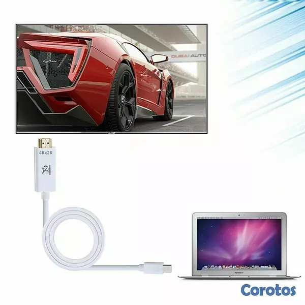 accesorios para electronica - Cable adaptador de mini DisplayPort macho a HDMI macho 3