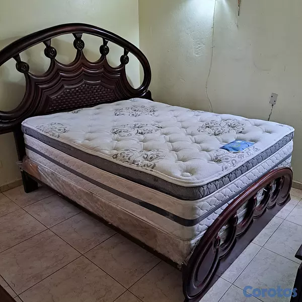 muebles y colchones - JUEGO DE HABITACION EN CAOBA 2