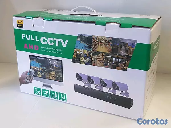 camaras y audio - kit de 4 cámaras de seguridad  3