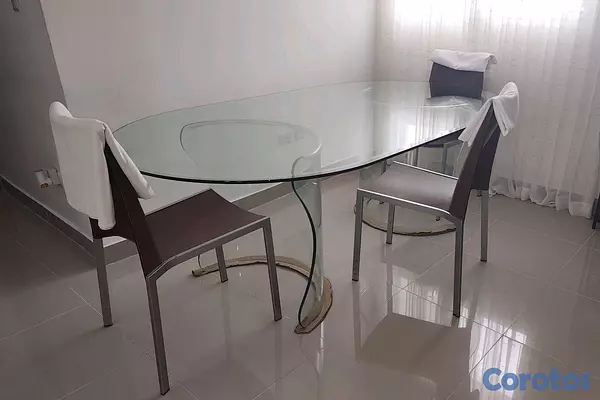 muebles y colchones - Mesa para comedor en cristal 2