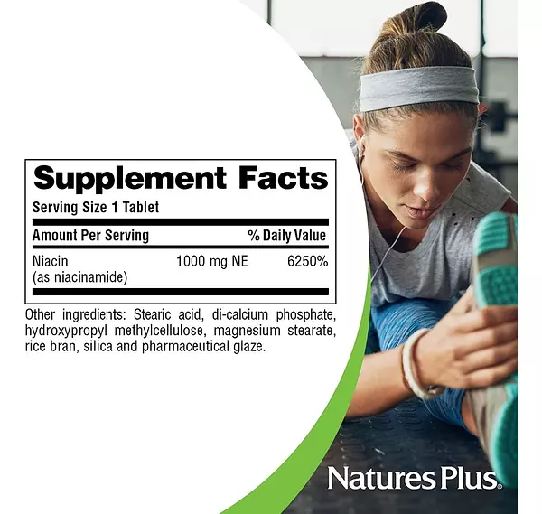 Salud y Equipamiento Médico - Niacinamida 1000mg Natures Plus 2