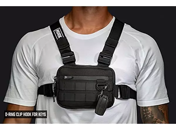 Salud y Equipamiento Médico - Bolsa De Pecho Resistente - Mvrk - Negro 4