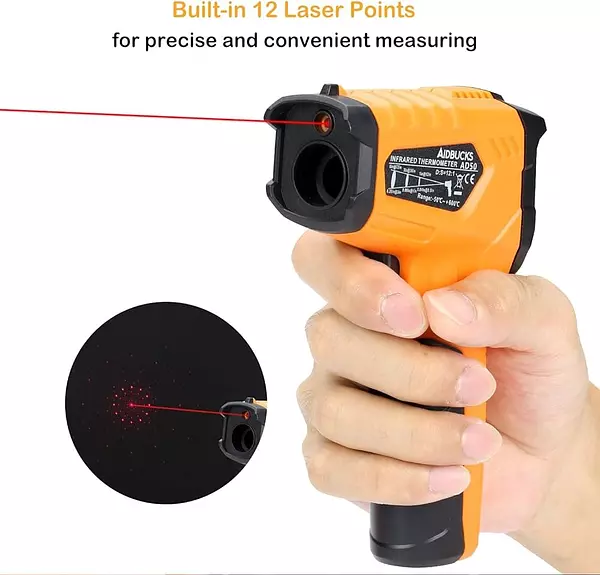 herramientas, jardines y exterior - Termometro laser digital INGCO, no apto para medir temperatura corporal. 2