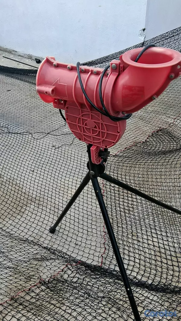 hobby y coleccion - "Máquina de Lanzar Pelotas de Béisbol + Malla de Bateo" 3