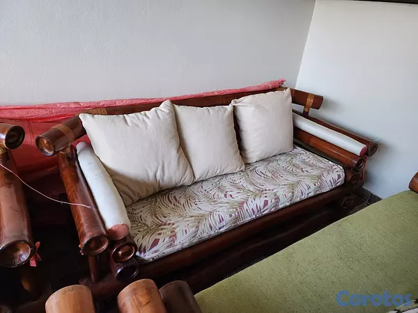 muebles y colchones - Juego Sofá de Bambu con mesa de centro 3
