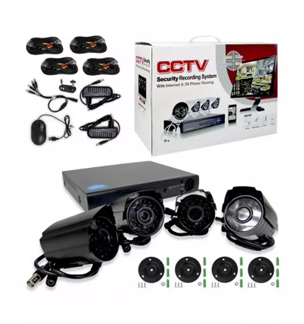 camaras y audio - kit de 4 camaras de seguridad full HD 4K DVR CCTV Vigilancia 2