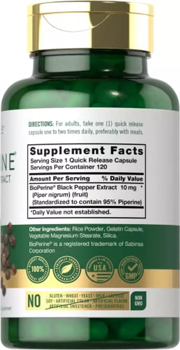 Salud y Equipamiento Médico - Bioperine 10 Mg | 120 Capsulas 2