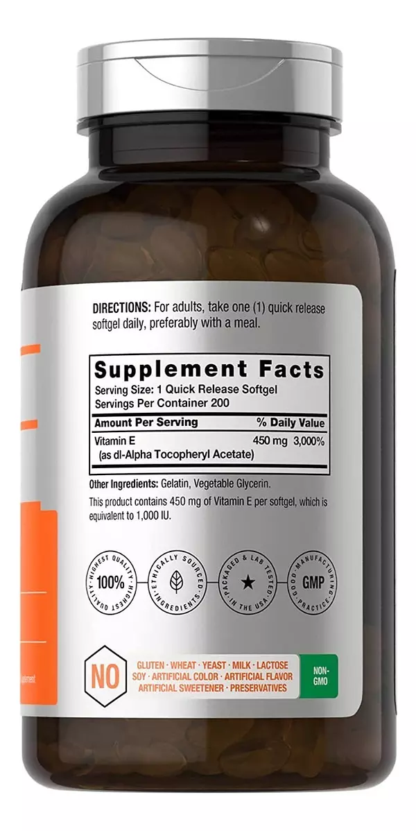 Salud y Equipamiento Médico - Vitamina E 1000 Horbaach - Unidad 2