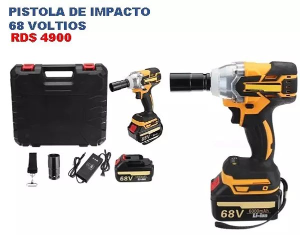 herramientas, jardines y exterior - Taladro de impacto 68 voltios, destornillador electrico de alta presion  2