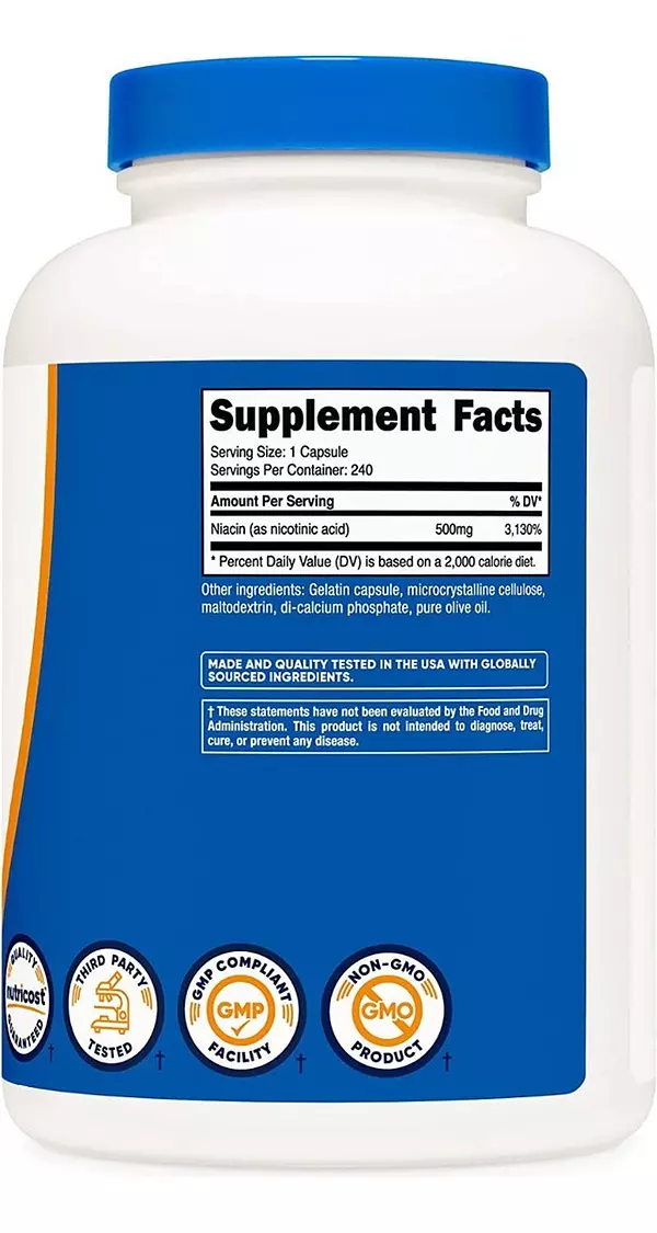 Salud y Equipamiento Médico - Suplemento Niacina Nutricost B3 3
