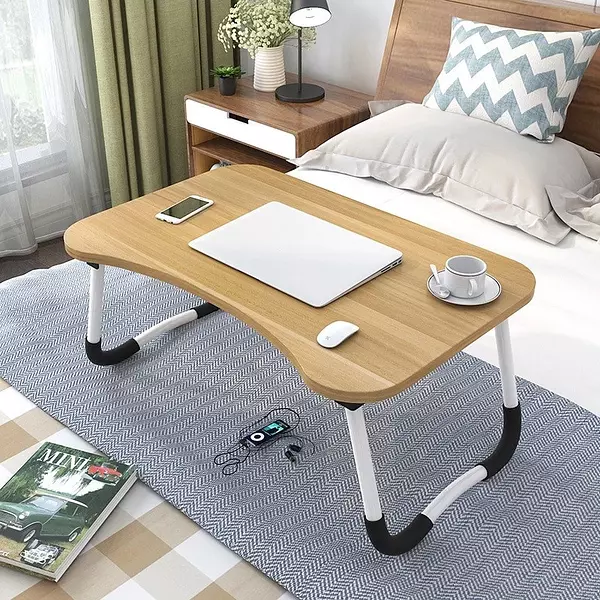 decoración y accesorios - Mesa plegable, ordenador portátil, soporte laptop, bandeja de cama, desayunador 3