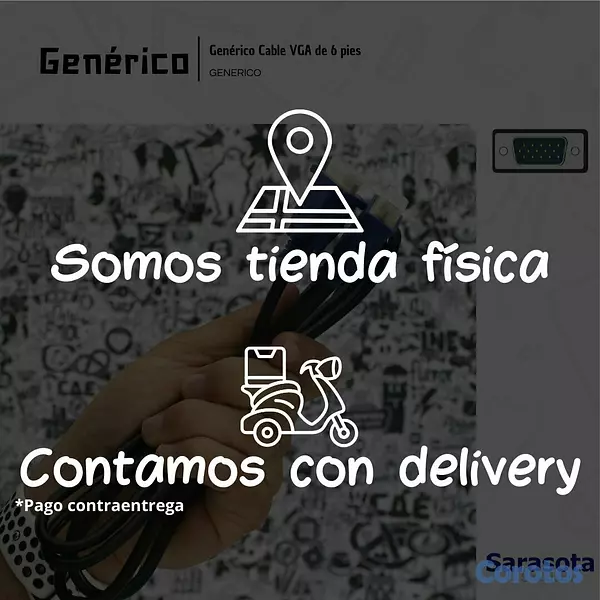 accesorios para electronica - Genérico Cable VGA de 6 pies 2