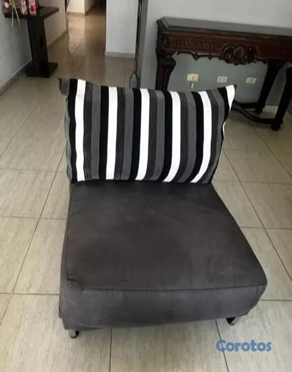 muebles y colchones - Mueble Gris en Felpa para sala 5