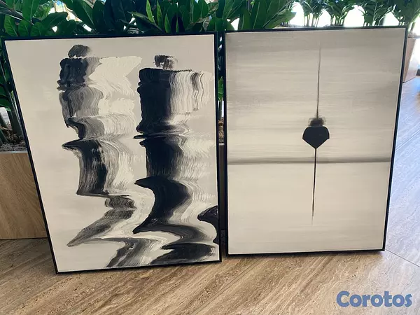 arte y antigüedades - Cuadro de velero en blanco y negro. Marco de mader 2
