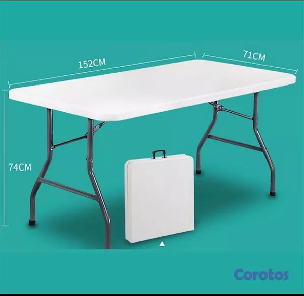 muebles y colchones - Mesa Plegable Portátil Para Buffet, Reuniones o Picnic  3