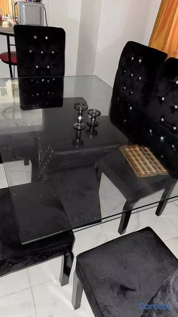 muebles y colchones - COMEDOR NEGRO EN VENTA 6