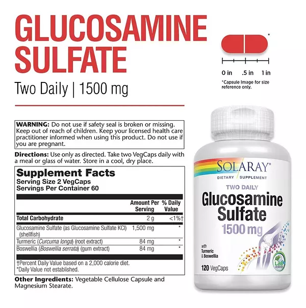 Salud y Equipamiento Médico - Glucosamina 1500 Mg Solaray - Unidad 2