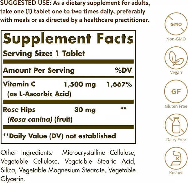 Salud y Equipamiento Médico - Vitamina C 1500mg 180tab Solga - U - Unidad A $1644 2