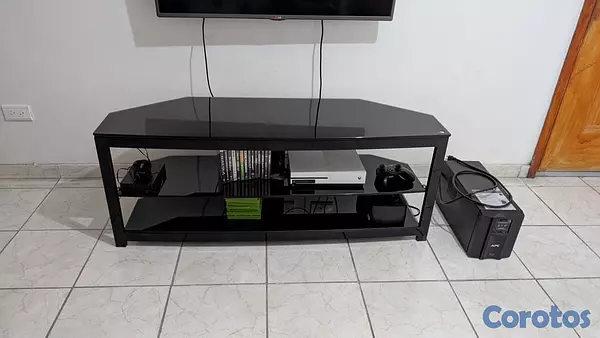 muebles y colchones - MESA de TV (Marca OmniMount) Cristal Templado 6