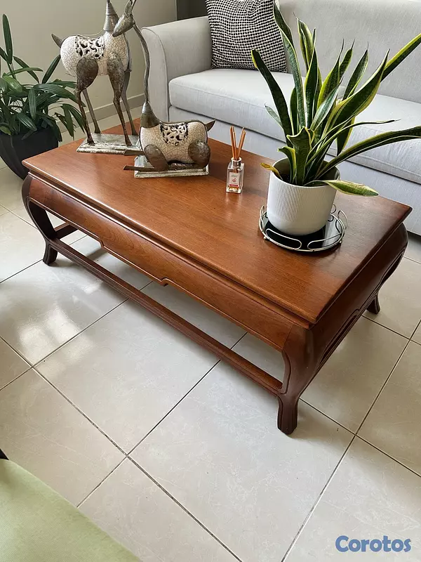 muebles y colchones - Mesa de centro en Caoba  5