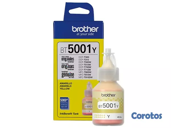impresoras y scanners - BOTELLA DE TINTA BROTHER - BT5001Y - YELLOW - 48.8ML - PARA IMPRESORA DCP-T420 -