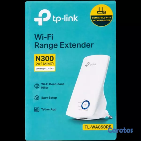 computadoras y laptops - REPETIDOR TP-LINK WA850RE DIRECTO A LA PARED ALTA VELOCIDAD  2