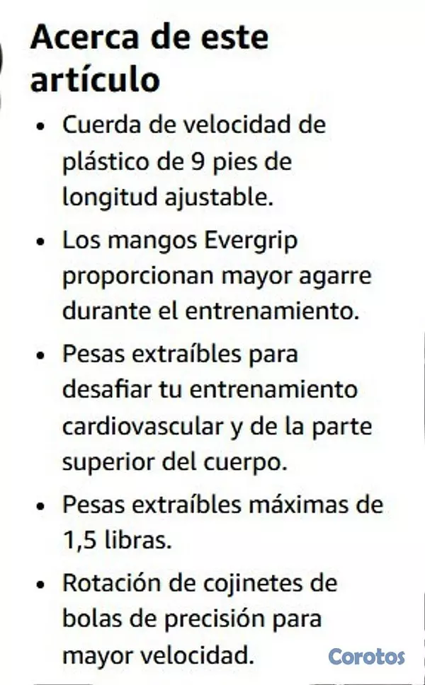 Artículos Deportivos - Cuerda de saltar con peso Everlast Evergrip (negra 4