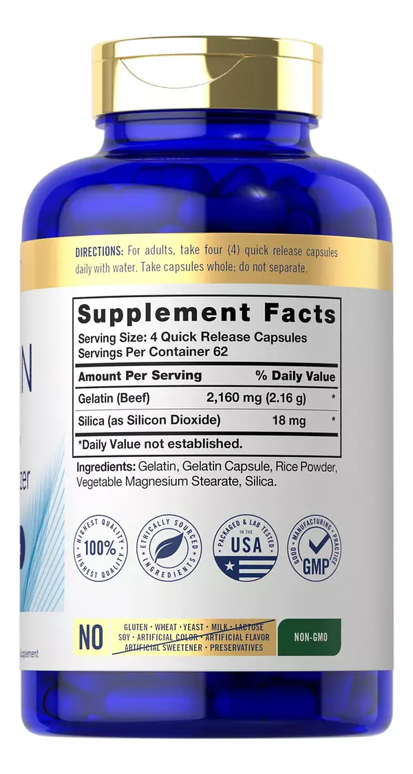 Salud y Equipamiento Médico - Gelatina 2160mg Con Optimizador De Silice 250cap  Carlyle 2