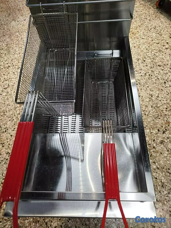 equipos profesionales - Freidora industrial doble de papas de 25 litros 5