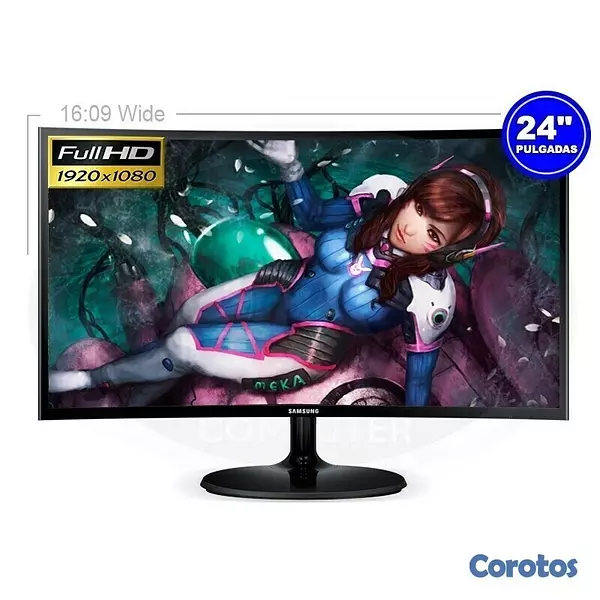 computadoras y laptops - MONITOR CURVO SAMSUNG 24 pulgadas MODELO NUEVO FHD (1,920 X 1,080)