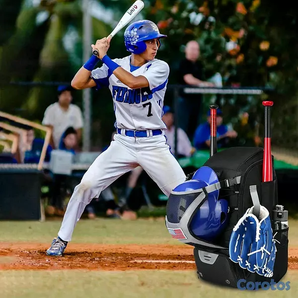 hobby y coleccion - Mochila para Béisbol, mochila deportiva color negro, para accesorios de pelota  3