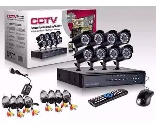 otros electronicos - Kit 8 Camaras de Seguridad 780p HD Dvr 8ch Hdmi Exterior Interior CCTV 2