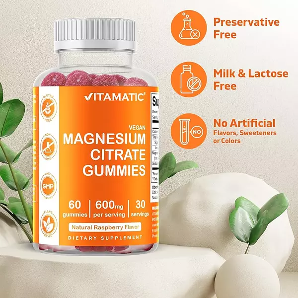 Salud y Equipamiento Médico - Gomitas De Citrato De Magnesio Vitamatic 600 Mg Por Porción 4