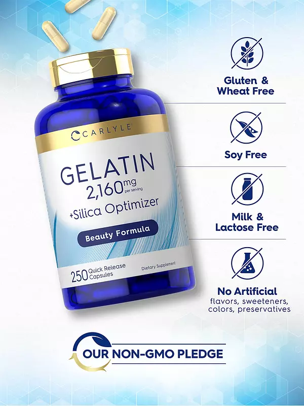 Salud y Equipamiento Médico - Gelatina 2160mg Con Optimizador De Silice 250cap  Carlyle 4