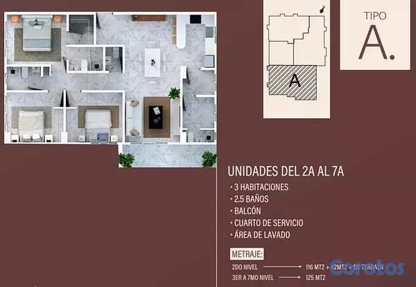 apartamentos - Apartamento en Venta de 3 Habitaciones en Renacimiento
¡EN CONSTRUCCIÓN!
PD654
 8