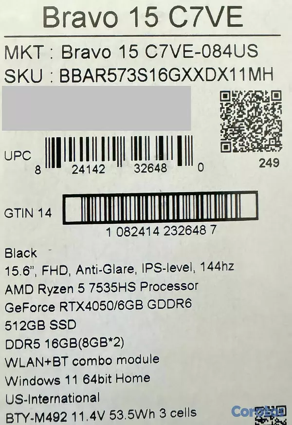 computadoras y laptops - LAPTOP MSI BRAVO 15" 512GB+16GB RYZEN 5 NUEVA SELL 3