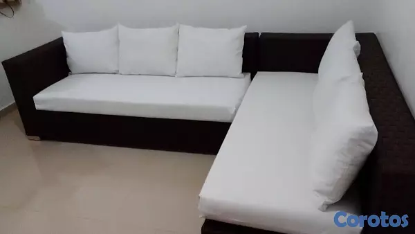 muebles y colchones - Mueble Rattan Forma L 2 Asientos Super Expecial Nuevo.
20% descuento.
 8