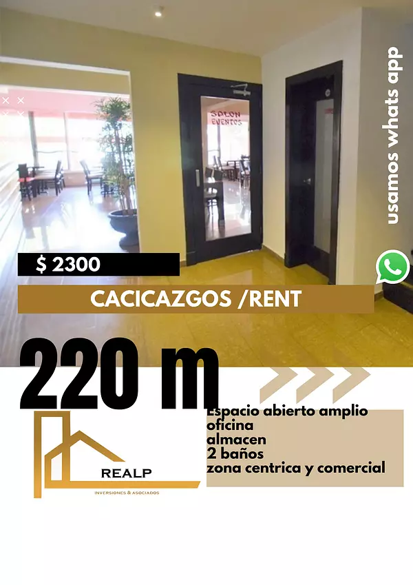 oficinas y locales comerciales - Local amplio en Cacicazgos  1